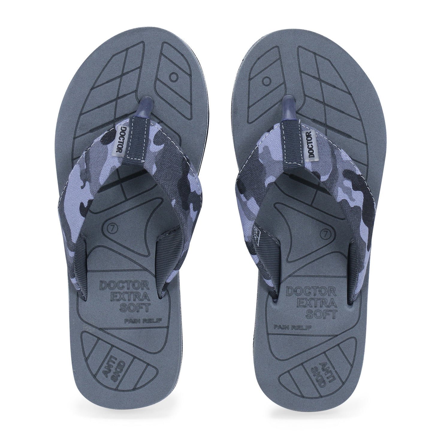 DOCTOR EXTRA SOFT D-55 Men's Camo Care Orthopaedic & Diabetic Adjustable Strap Super Comfort Flipflops & House Slippers for Men’s and Boys